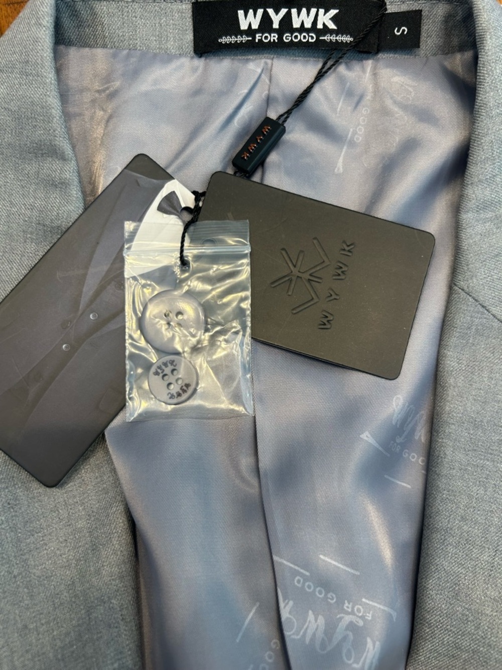 *NWT* WYWK Men's Light Gray 3-Piece Slim Fit Tuxedo Suit Set‌, Size Small - Picture 8 of 12